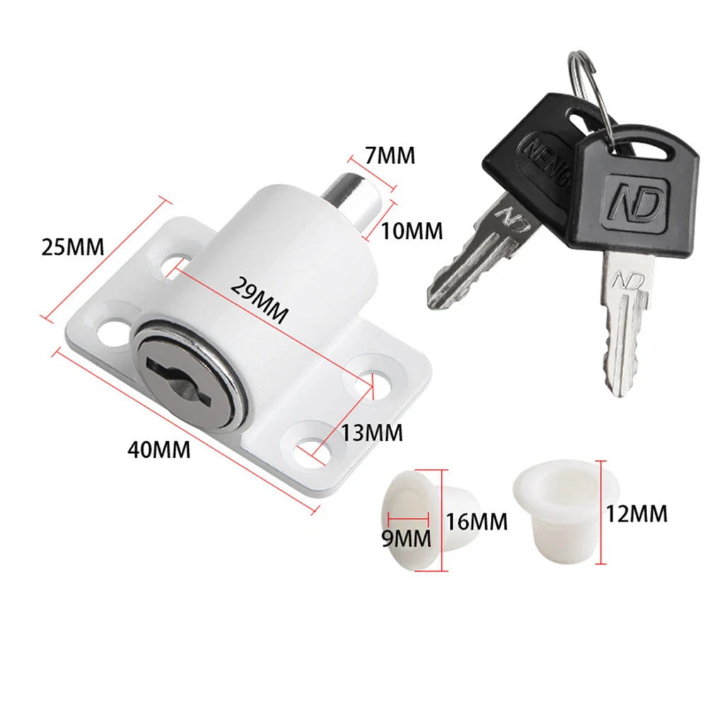 Sliding Door Window Locks With 2 Keys Limiter Child Safety Protection Antitheft Catches Set White Sliver Black Oasis Select White