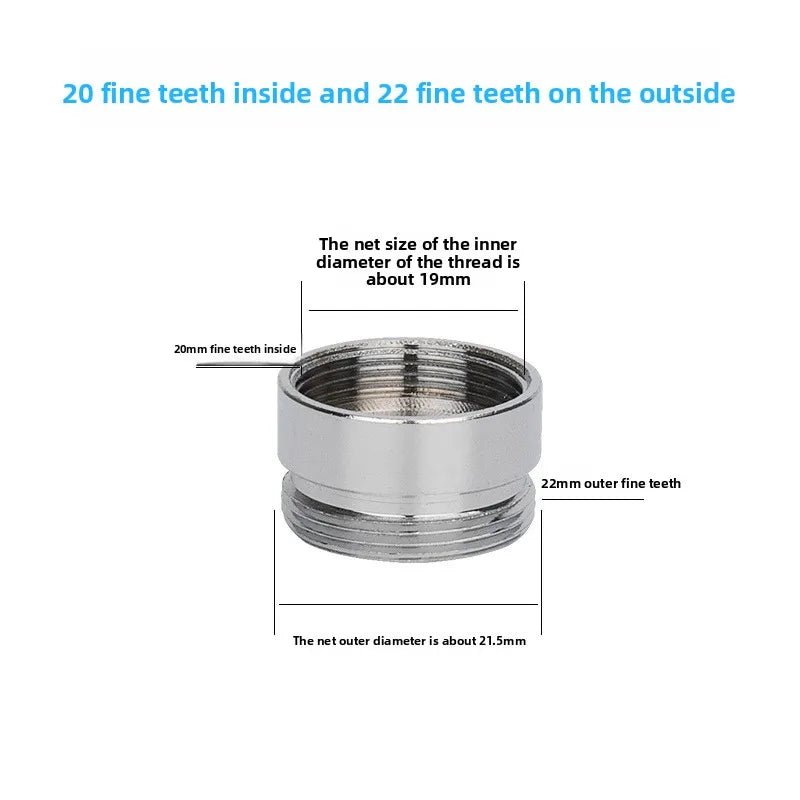 Faucet Adapter 22 Turn 16 18 20 22 24 26 28 30 32mm Internal and External Fine Tooth Faucet Conversion Thread Accessories Oasis Select C