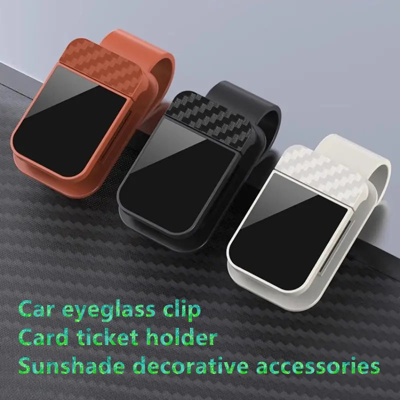 Car Sun Visor Sunglasses Clip & Card Holder | ABS Storage
