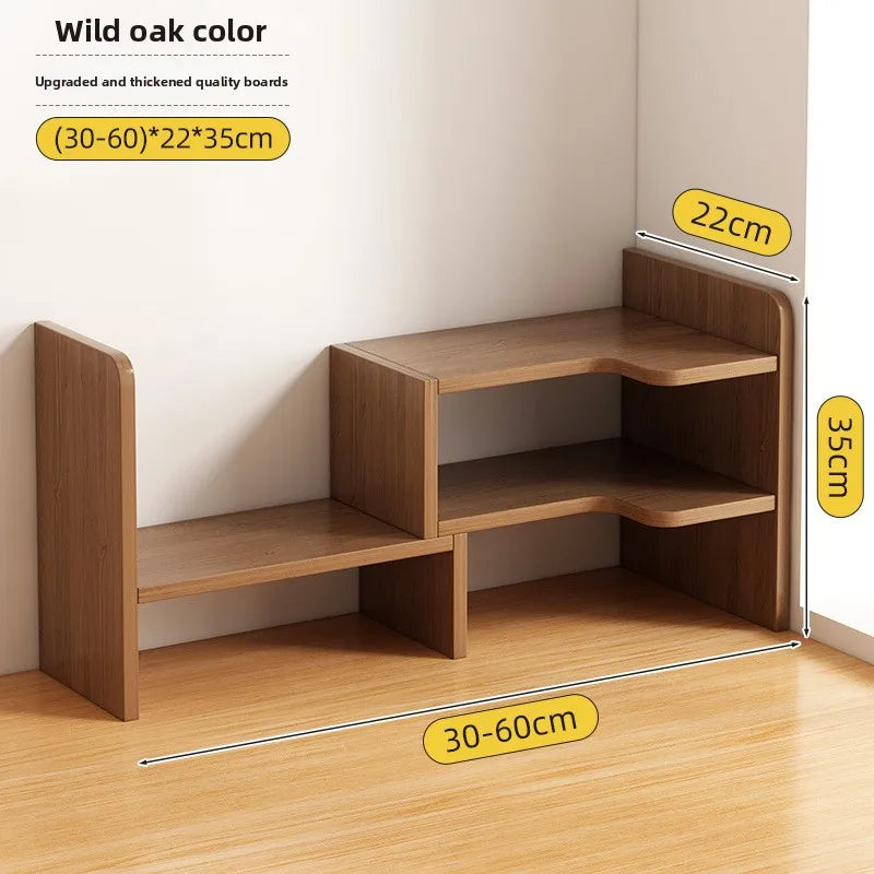 Desktop bookshelf storage shelf office storage shelf simple desk multi-layer telescopic shelf home desk small bookcase Oasis Select 6