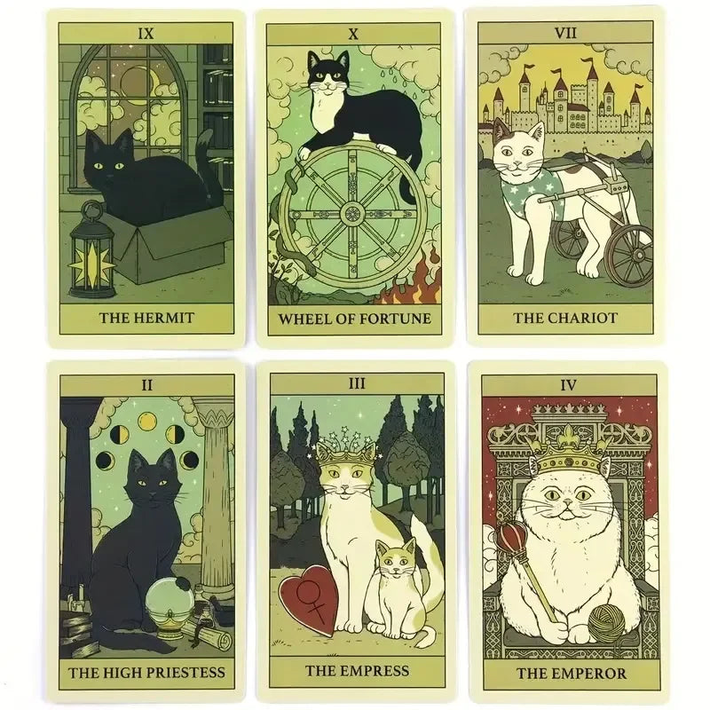 Cats Rule The Earth Tarot Deck, Fortune Telling Tarot Card Games For Fun, Family Party Entertainment Game Cards Oasis Select