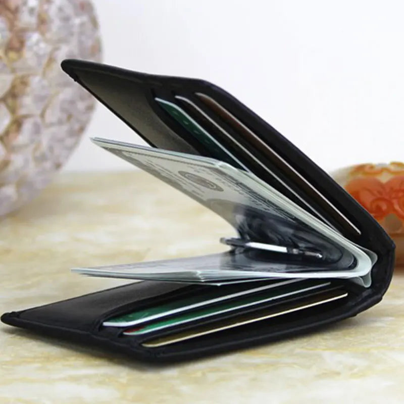 RFID Men's Leather Slim Bifold Money Clip Wallet Front Pocket Credit Card Holder Oasis Select