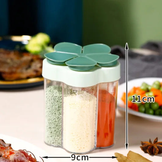 Seasoning Jar Plastic Container Seasoning Bottle Spice Organizer Outdoor Camping Seasoning Container Kitchen Gadget Sets Oasis Select green