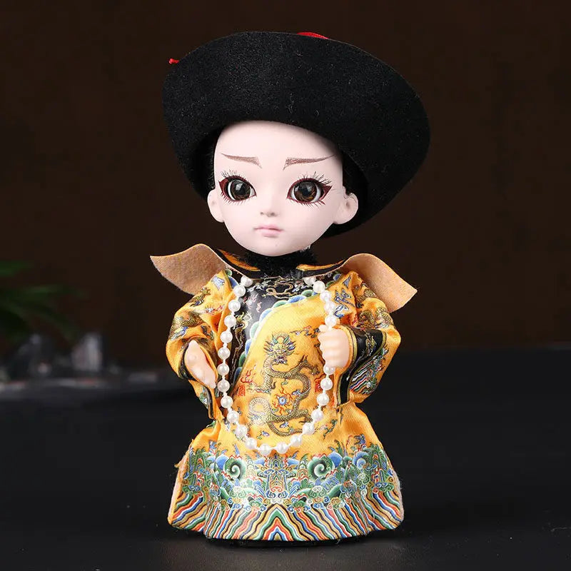 Chinese-style Themed Gifts for Foreigners Peking Opera Facial Makeup Memorabilia Silk Figurine Dolls and Decorative Ornaments Oasis Select Emperor 10x15cm