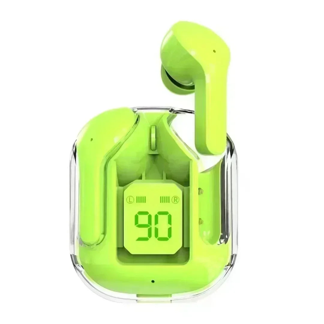 Wireless Mini Earbuds LED Power Digital Display TWS Wireless Headset Stereo Bluetooth Headphones For All smartphones Oasis Select green