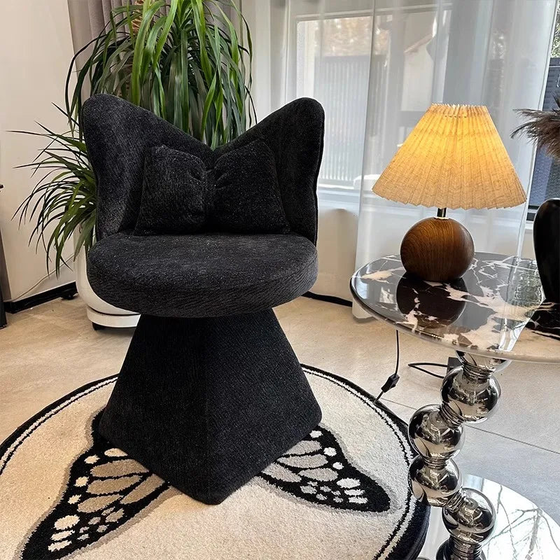Premium butterfly makeup chair French dresser chair cloakroom backrest stool antique rotatable dining chair Oasis Select A