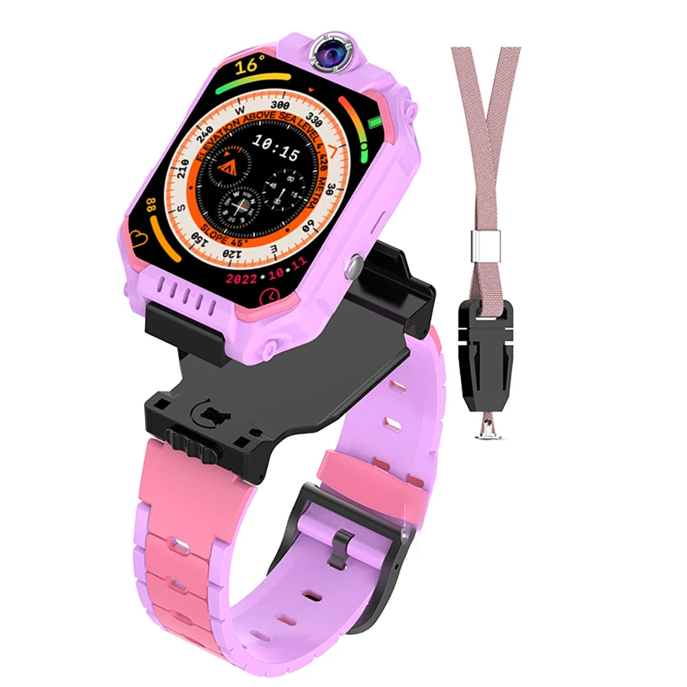 Children Smartwatch SOS Waterproof Smart Watches Students WIFI Positioning 4G Watch Kids Video Call 360 ° Rotating HD Camera Oasis Select PIPUS