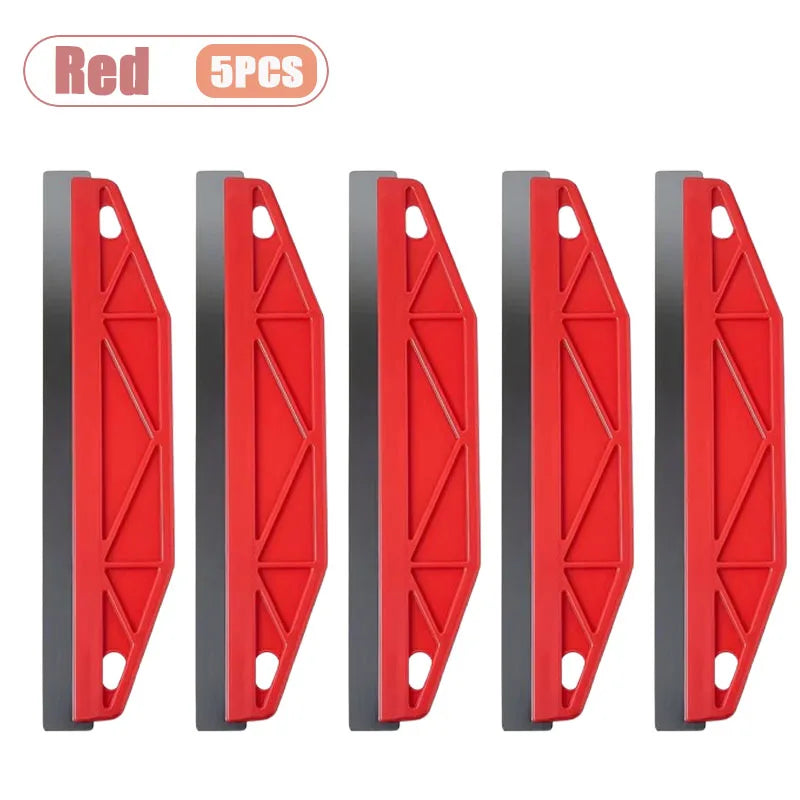 1-10PCS Stainless Steel Wallpaper Scraper Putty Knife Plastic Handle Drywall Mud Trowel for Paint Removal Caulk Home DIY Oasis Select Red-5PCS