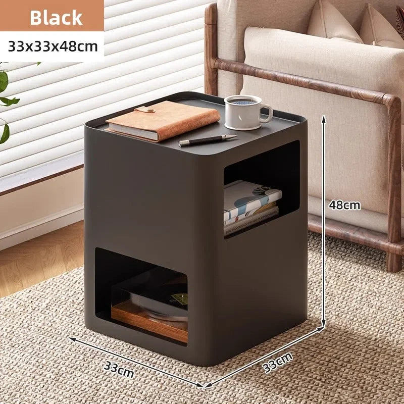 Wrought iron side table removable living room sofa coffee table small table bedroom bedside bedside table sturdy and durable Oasis Select