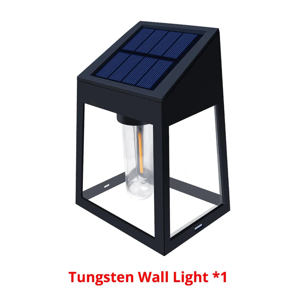 Solar LED Wall Light IP65 Waterproof Outdoor Garden Lamp