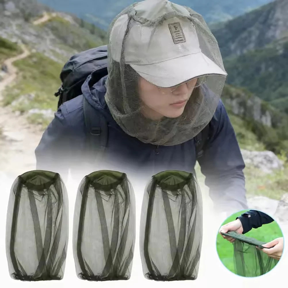 Mosquito Head Net Hat – Bug Face Shield for Hiking & Camping