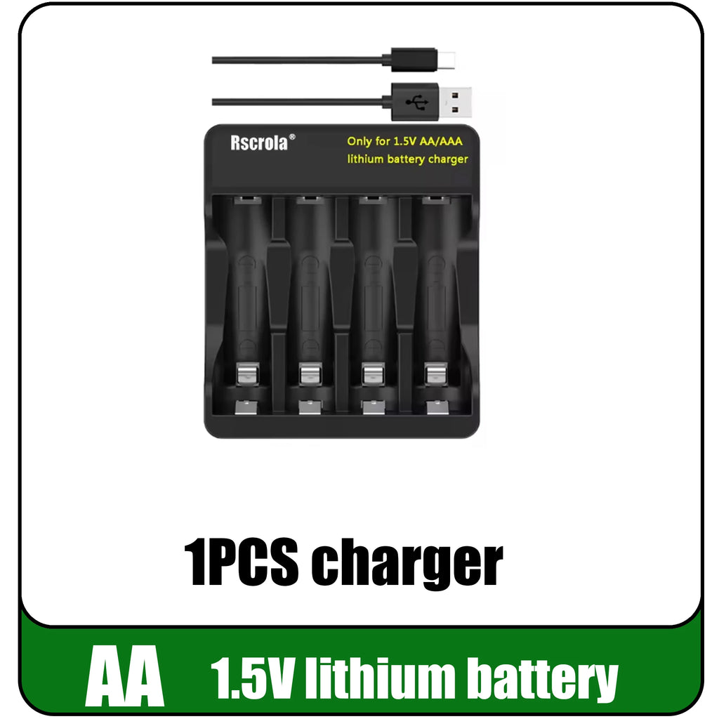 12800mWh 1.5V AA Battery Rechargeable Lithium-ion Battery AA Battery for remote control mouse fan Electric toy Oasis Select 1 PCS charger 1.5V China Mainland