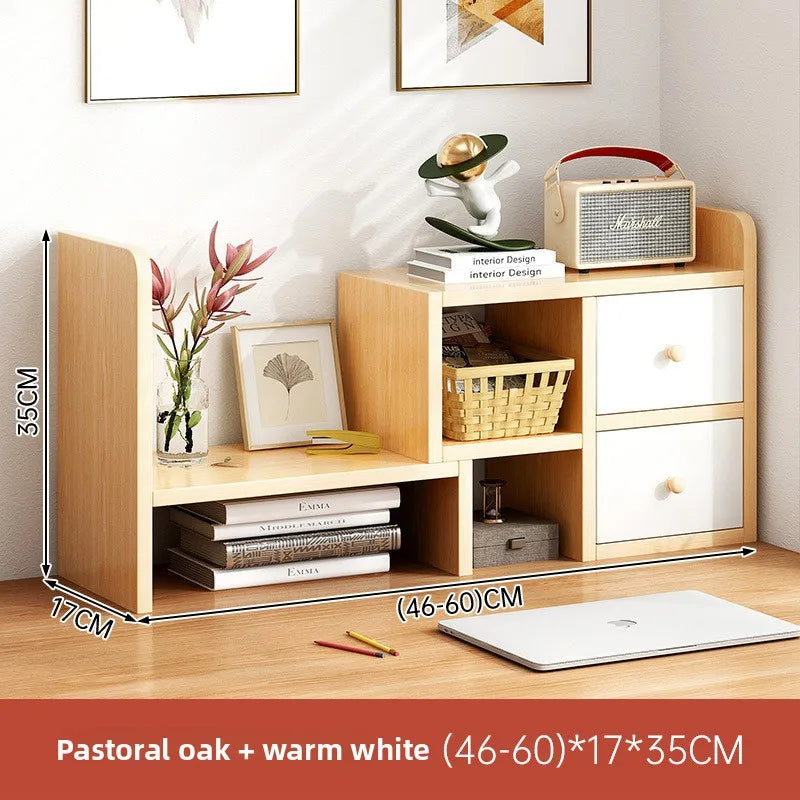 Desktop bookshelf storage shelf office storage shelf simple desk multi-layer telescopic shelf home desk small bookcase Oasis Select 22