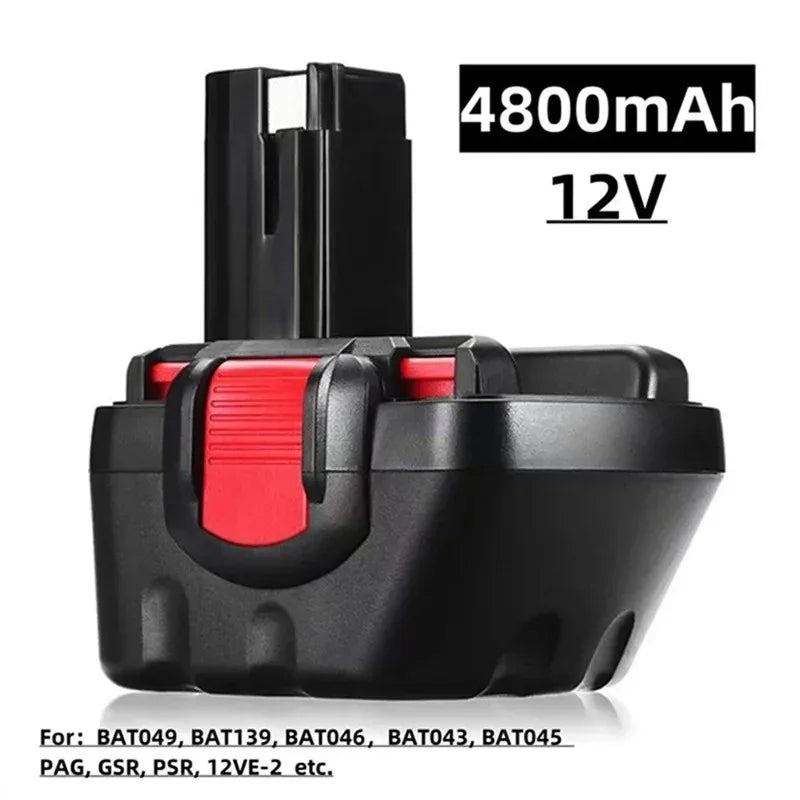For BOSCH 12V Power Tool Battery for BAT043 BAT045 BAT120 GSR 12 VE-2 2607335709 2607335557 NiMH Battery 4800mAh 6800mAh 9800mAh Oasis Select