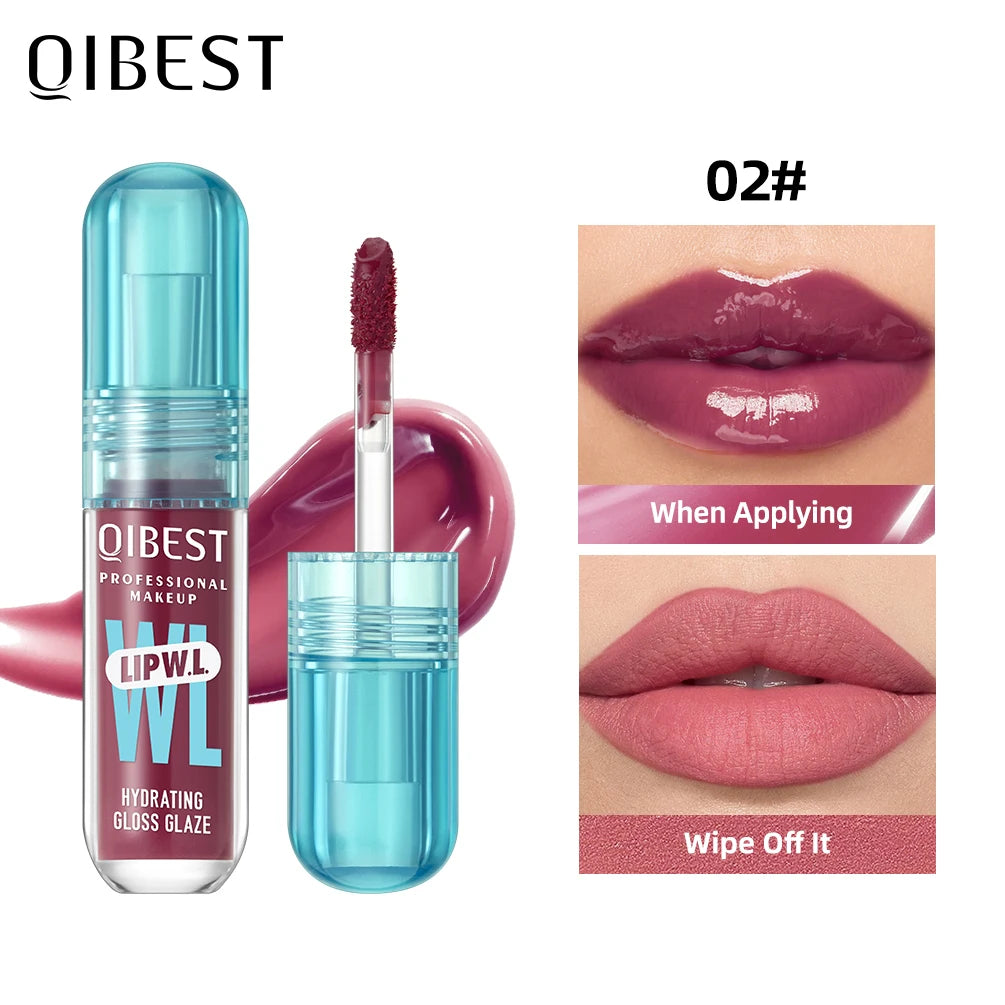 QIBEST Crystal Lip Gloss – Mirror Glaze & Hydrating Lip Tint