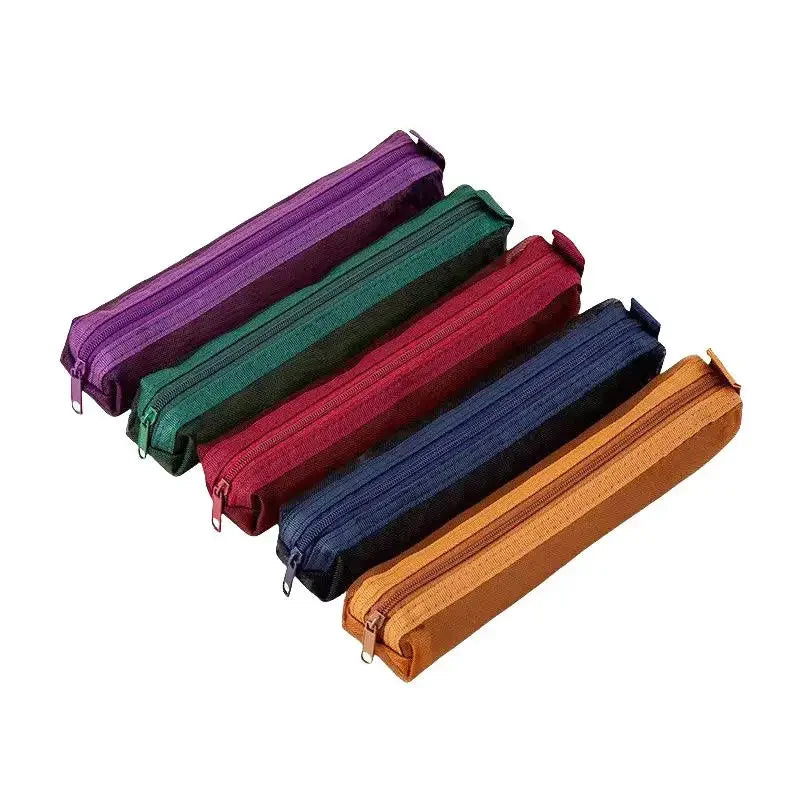 1/5Pcs Mesh Pencil Case Portable Zipper Pouch Stationery Organizer Students Exams Pencil Case School Stationery Supplies Oasis Select