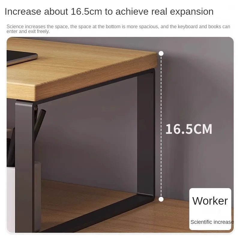 Wood Monitor Riser Shelf & Desk Organizer Stand 30/40/50cm
