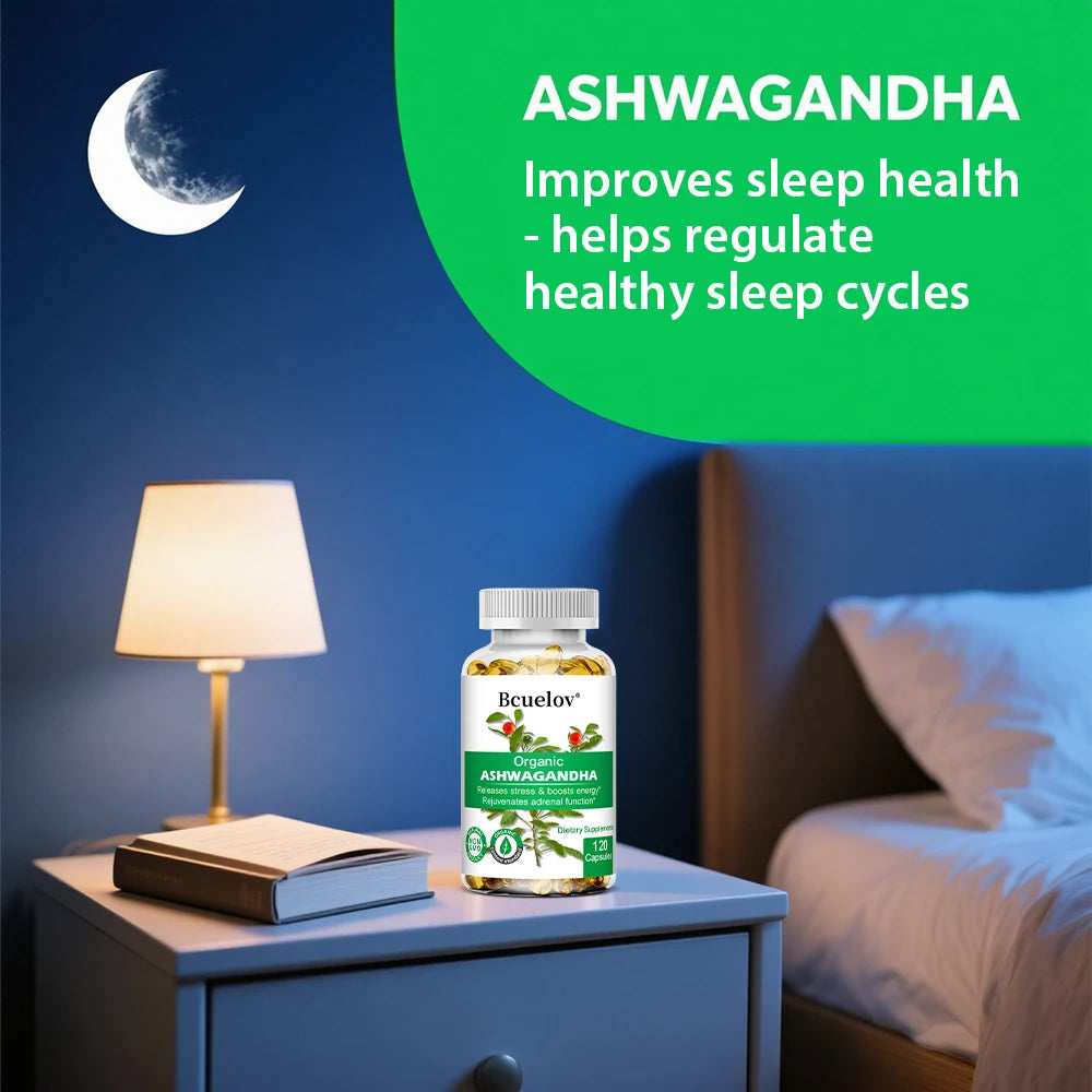 Organic Ashwagandha Capsules – Mood, Sleep, Focus & Energy