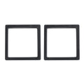 2X Square 3D Albums Floating Frame Holder Coin Box Jewelry Display Show Case, 9X9cm (With Base) Oasis Select black NONE