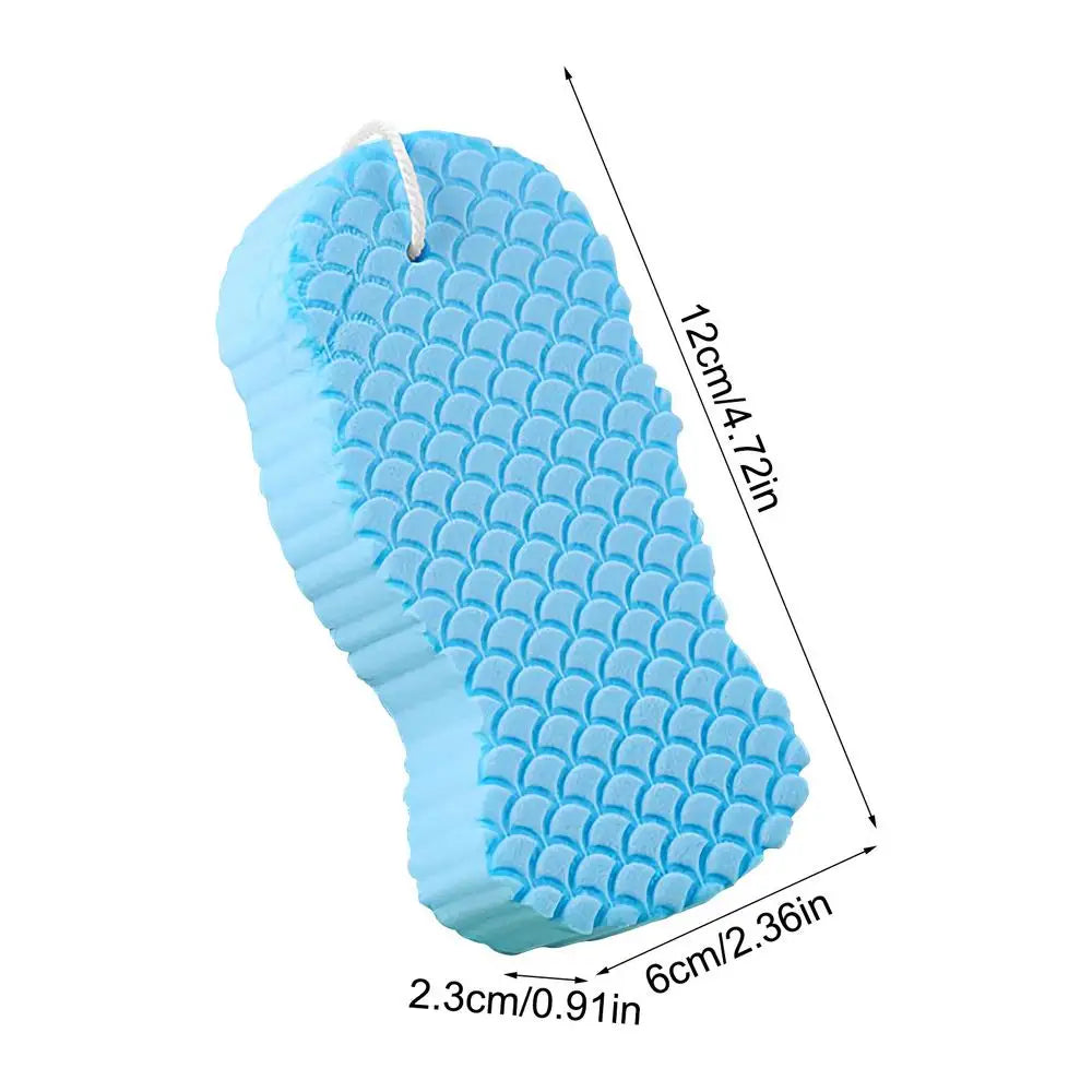 Bath Sponge Exfoliating Bath Scrubbing Sponges Body Washcloth Skin Scrubber Relax Exfoliating Skincare Shower Scrubbing Tool Oasis Select Blue 1PC