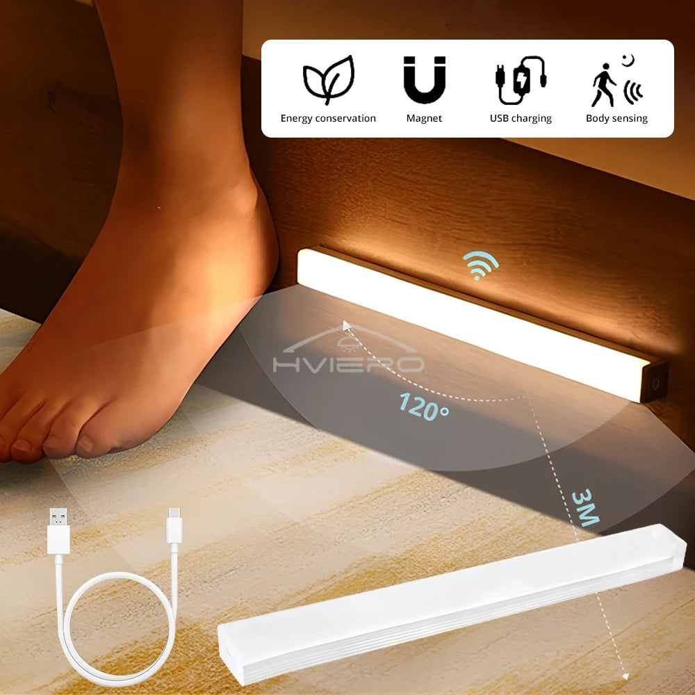 Motion Sensor LED Night Light USB Rechargeable Magnetic 1–8 Pack