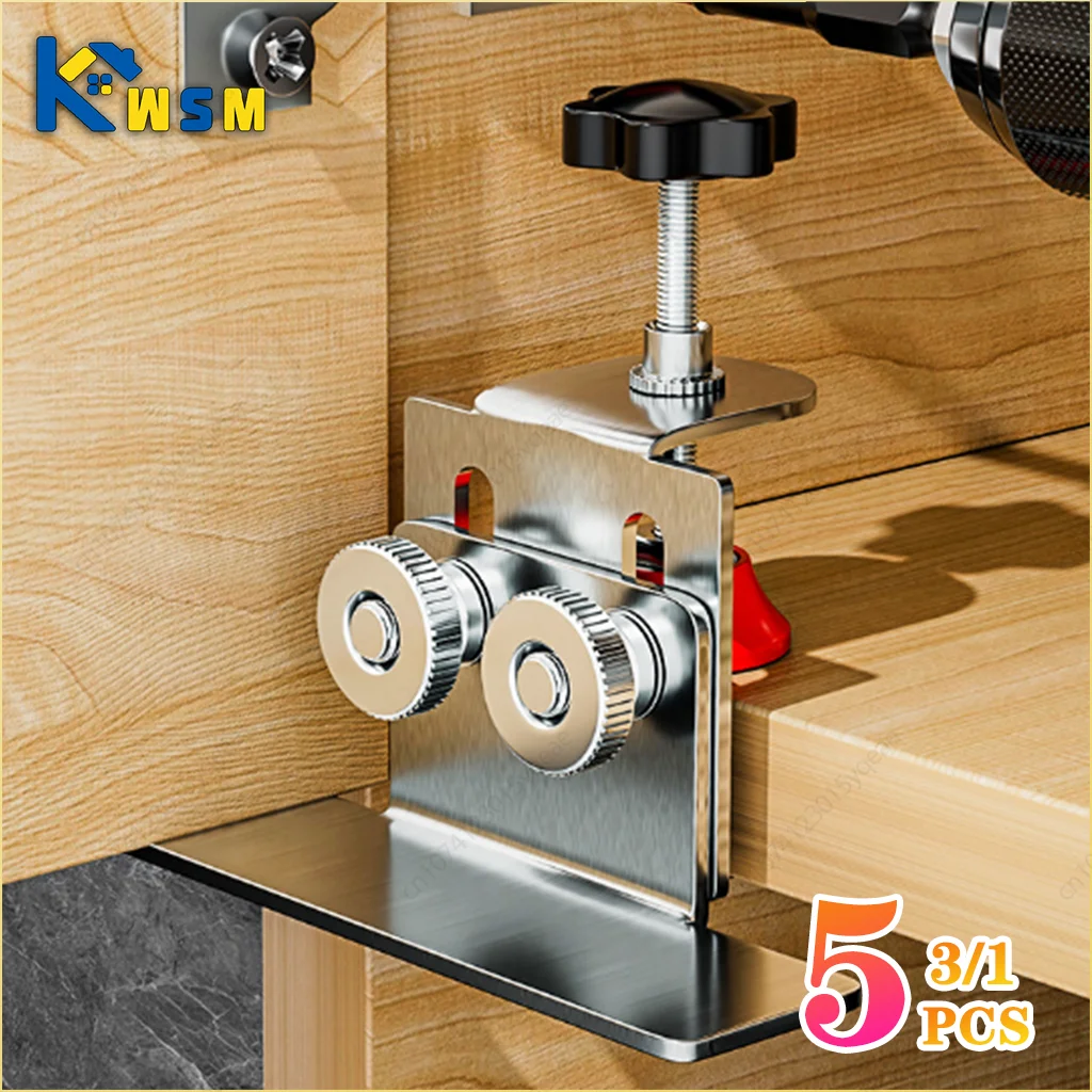 1-5PCS Cabinet Door Installation Tool Stainless Steel Frame Jig Household Portable Bracket for Cabinet Door Mounting Oasis Select