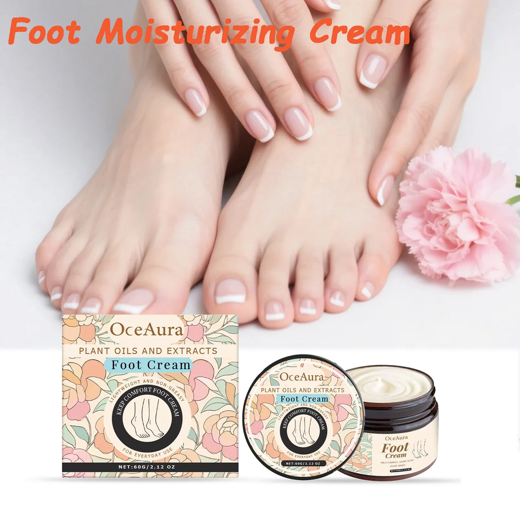 Foot Moisturizing Cream Moisturizing Relaxing Foot Care Nourishing Anti-Cracked Smoothing Softens Cuticles Daily Foot Care Oasis Select