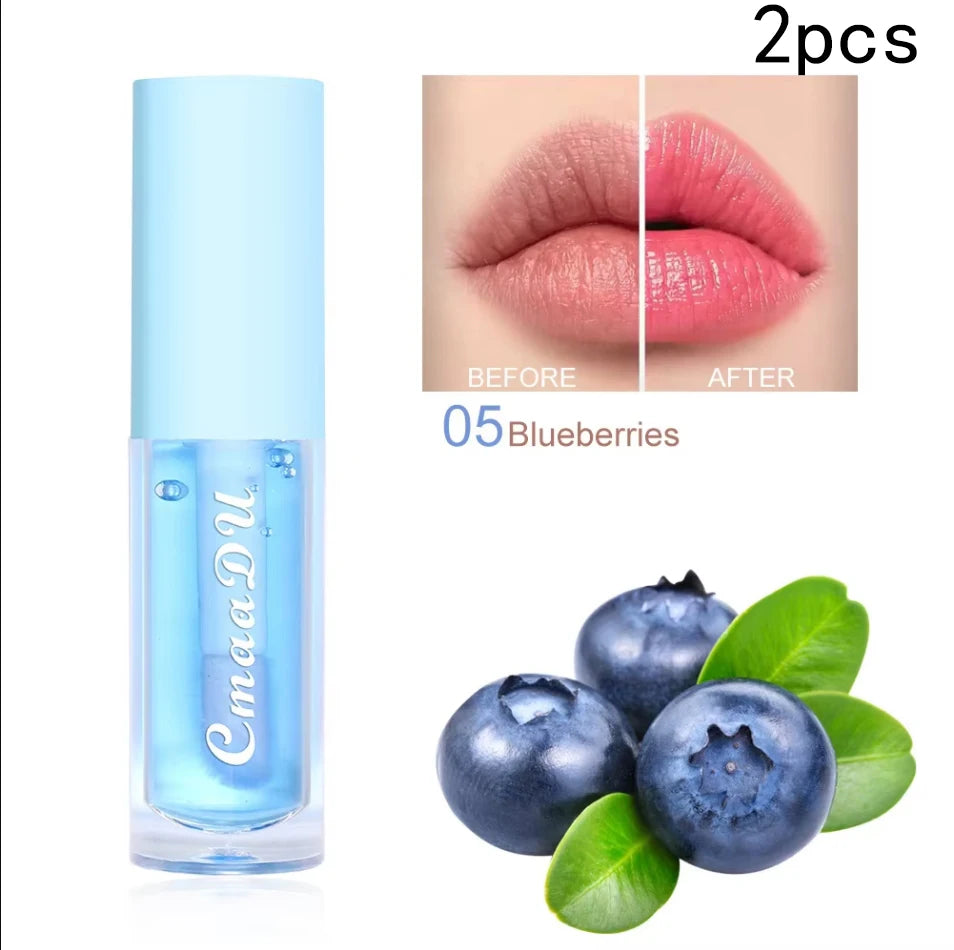 6-Color Fruit Flavor Color-Changing Lip Oil & Balm