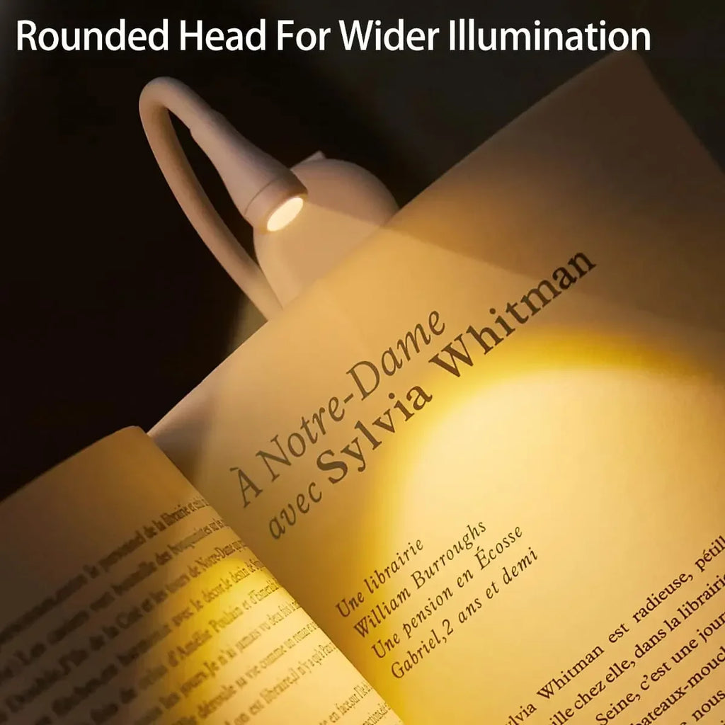 USB Rechargeable Mini Reading Book Lamp LED Dimmable Bedroom Eye Protection 360° Flip Book Lamp Portable Stand Clip Night Light Oasis Select