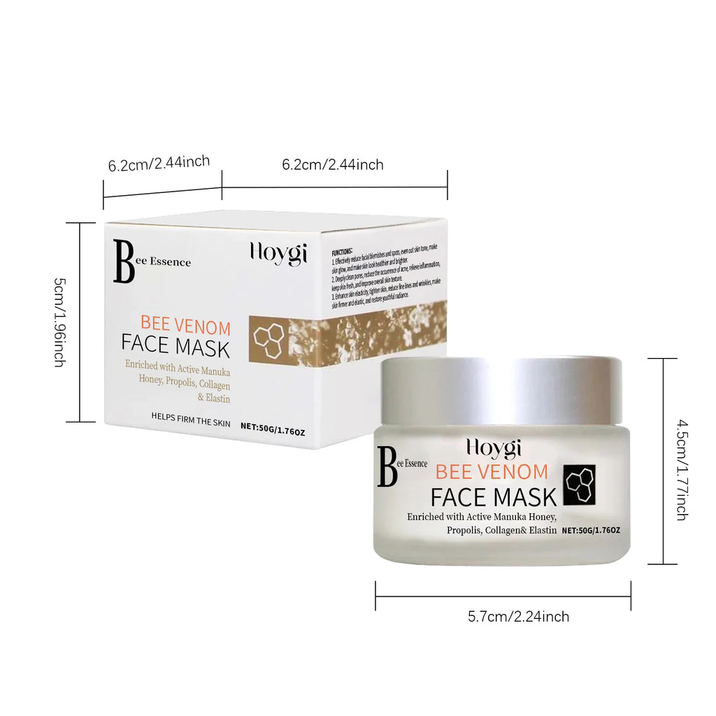 Propolis Facial Mask Moisturizing Brightening & Pore Purifying Soothing Bee Venom Firming Skin Facial Care Mask Nourishing Oasis Select