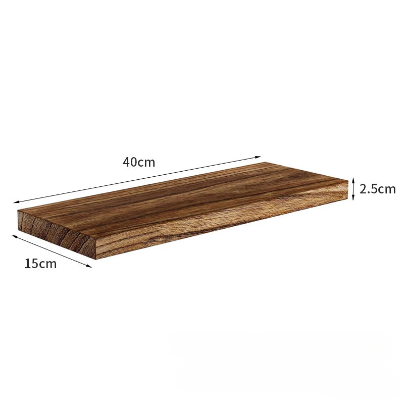 Balcony wall suspended wooden shelving partition Bathroom living room plank wall hanging shelving Oasis Select Retro color