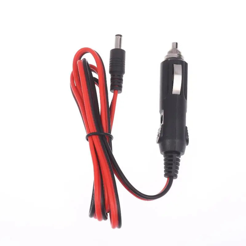 1Pcs Car Charger Power Cable 1.2 Meters DC5525 Universal 12V 5A Male Plug Cable Connection Line With LED Light Oasis Select