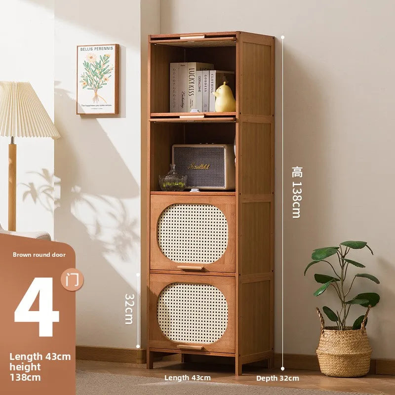 Floor-to-ceiling bookcase home living room children's wall multi-layer storage cabinet storage cabinet simple bedroom Oasis Select 43 Long four doors