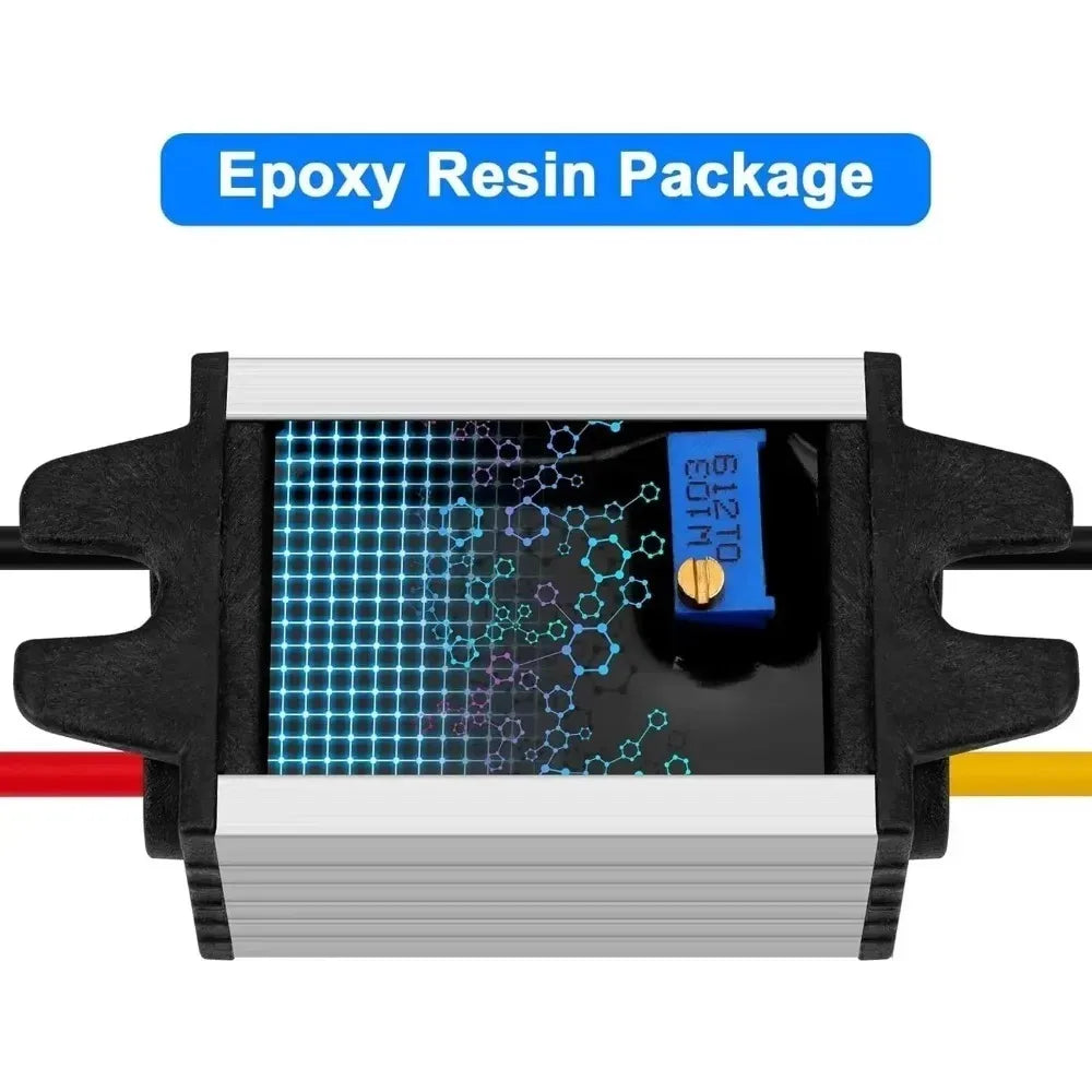 18V20V24V to DC 12V 3A DC DC Regulator Buck Power Converter Supply 8-35V to 3-15V Step Down Waterproof Voltage Converter Buck Oasis Select