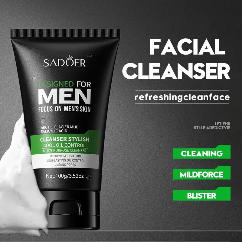 SADOER Men's Deep Cleansing Facial Cleanser Oil Control 100g Men's Facial Cleanser Oasis Select
