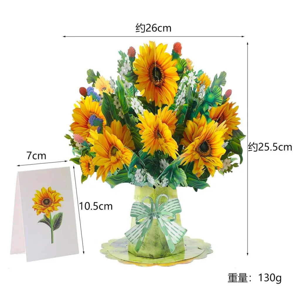 3D Pop-Up Flower Greeting Card – Handmade Birthday & Thank You