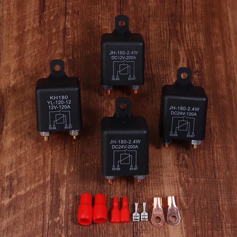 Car Battery Separator Coupler Power Switches 4Pin Dual Battery Isolator Relay 120A 200A 12V 24V Battery Circuit Cutter Oasis Select