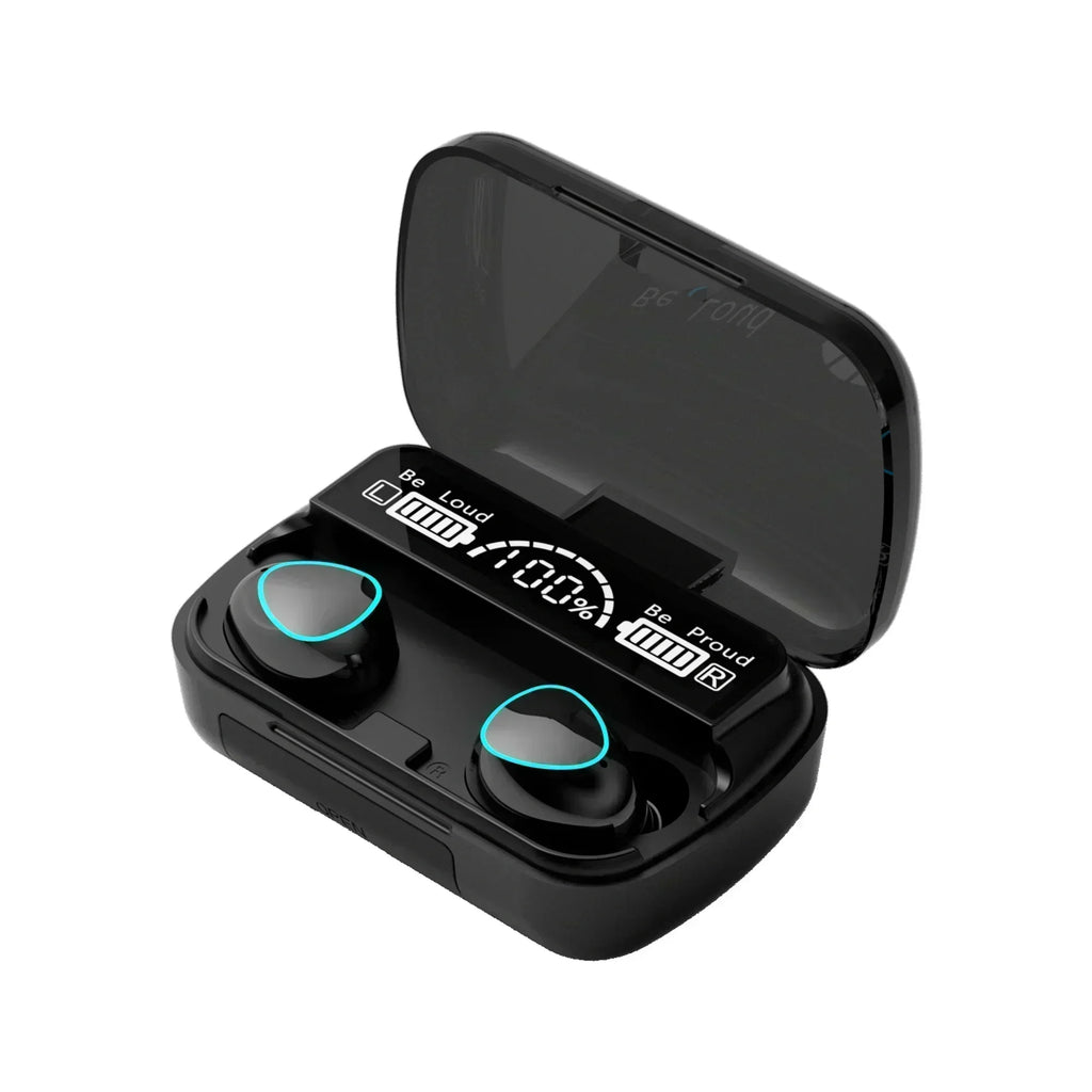 Original M10 Headphones Bluetooth Wireless Earpods Sports Stereo Noise Canceling Headphone Microphone Speaker Caixa De Som Gamer Oasis Select Black