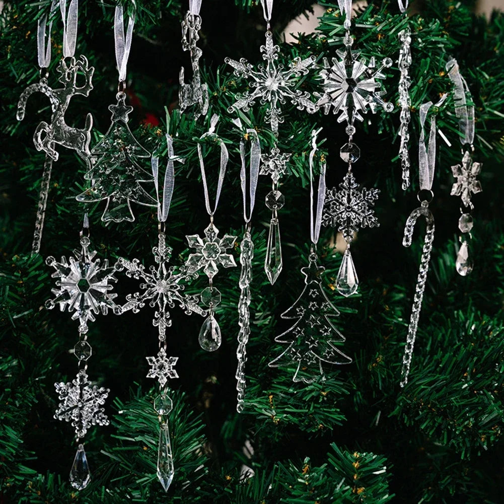 For Christmas Tree Acrylic Christmas Decorations Clear Christmas Themed Acrylic Ornament Set Tree Easy To Hang Oasis Select