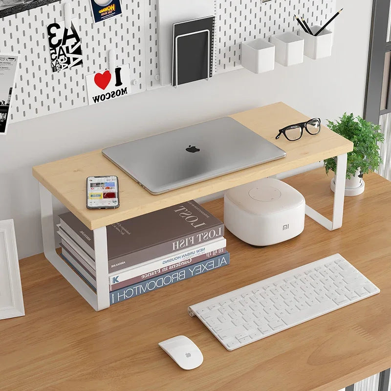 Wood Monitor Stand & Desk Organizer Shelf – 30/40/50cm