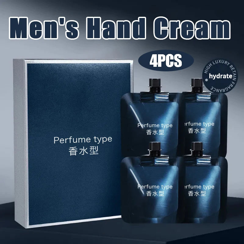 4PCS Men's Moisturizing Hand Cream, Perfume Hand Cream, Deeply Moisturizes Hands, Protects Hands, Prevents Dryness Oasis Select Blue 120g