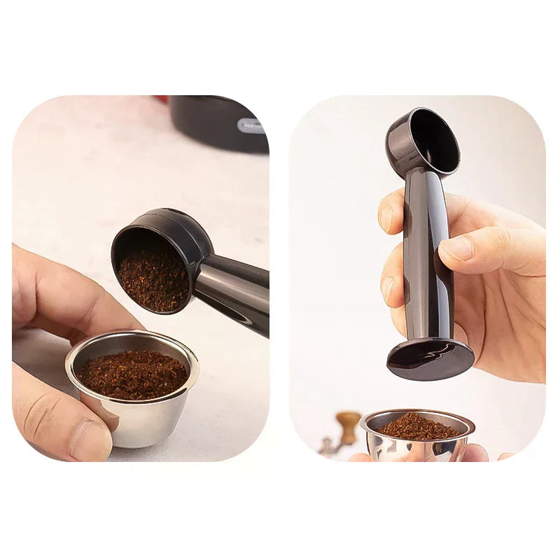 2 In 1 Coffee Spoon 7g Standard Measuring Spoon Dual-use Bean Scoop Powder Press Scoop Coffee Machine Accessories Kitchen Tools Oasis Select