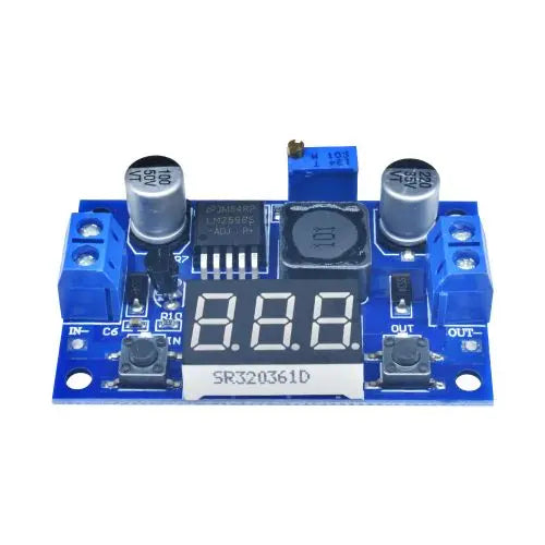 LM2596 DC Step Down Converter Voltage Regulator 4.0~40 to 1.25-37V Buck Adapter LED Display Voltmeter Adjustable Power Supply Oasis Select