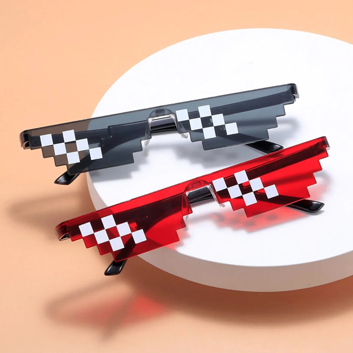 5-Pack Pixel Mosaic Sunglasses – Funny Novelty Gag Gift
