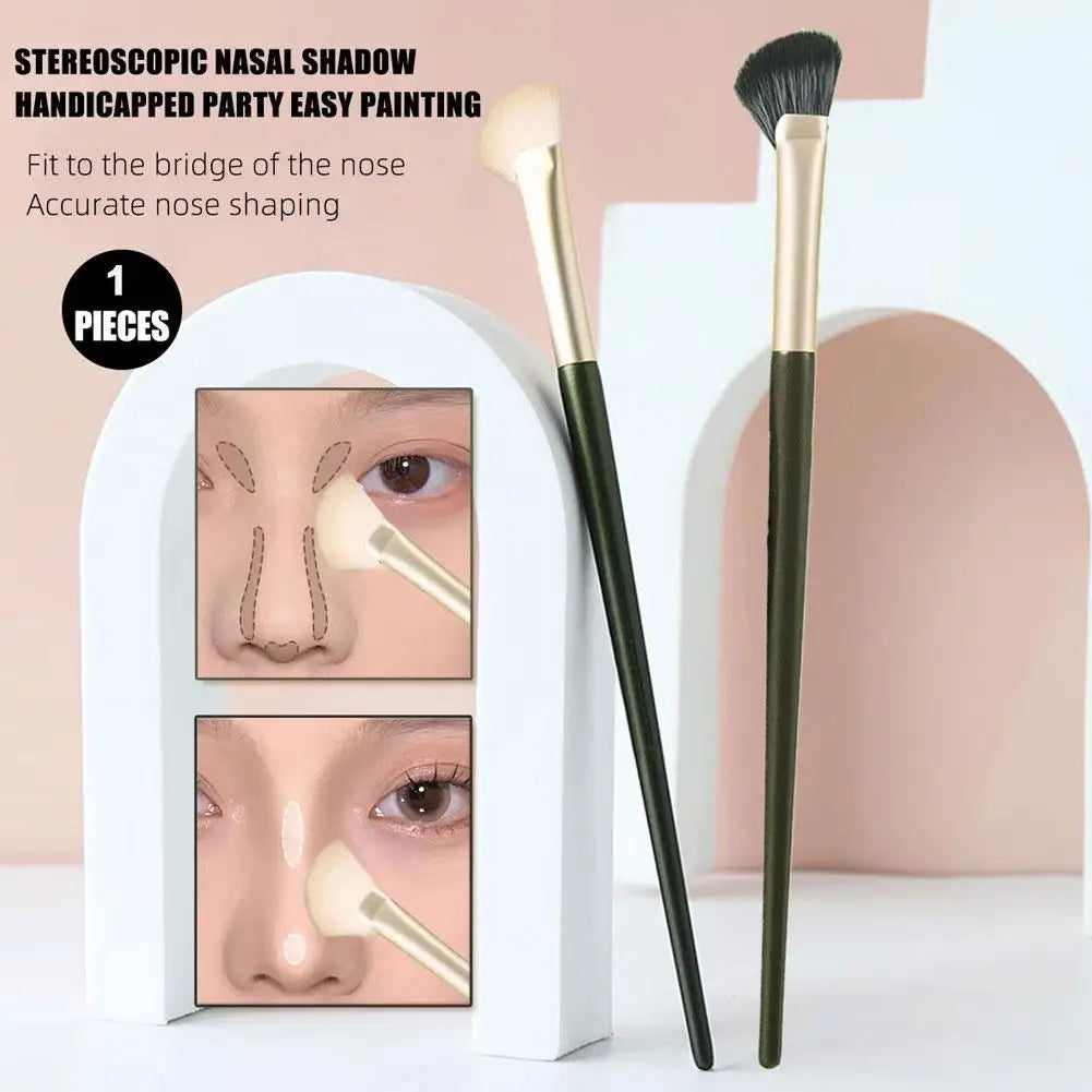Half Fan Nose Contour Brush – Soft Eyeshadow & Highlight Tool Makeup Contour Brush Oasis Select