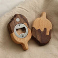 Creative Solid Wood Ice Cream Bottle Opener Decorative Item with Magnetic Fridge Magnets Oasis Select China Mainland high quality