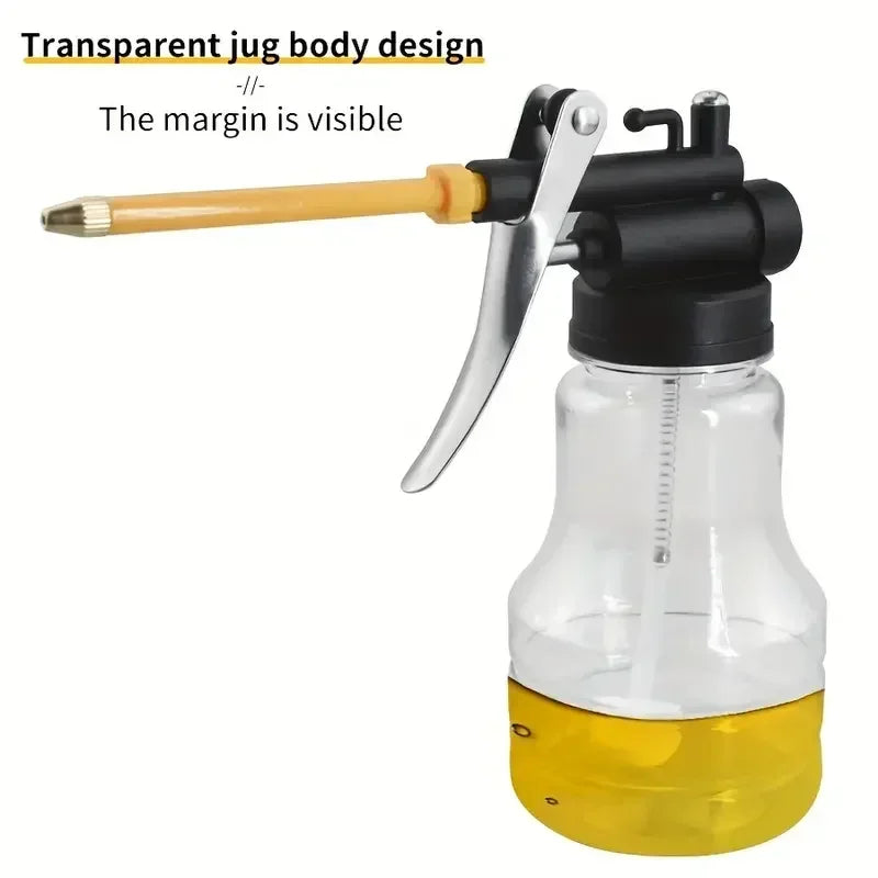 New 250ml Transparent Oil Can Oiler Lubrication Oil Plastic Machine Pump High Pressure Pump Oiler Grease Gun Oasis Select