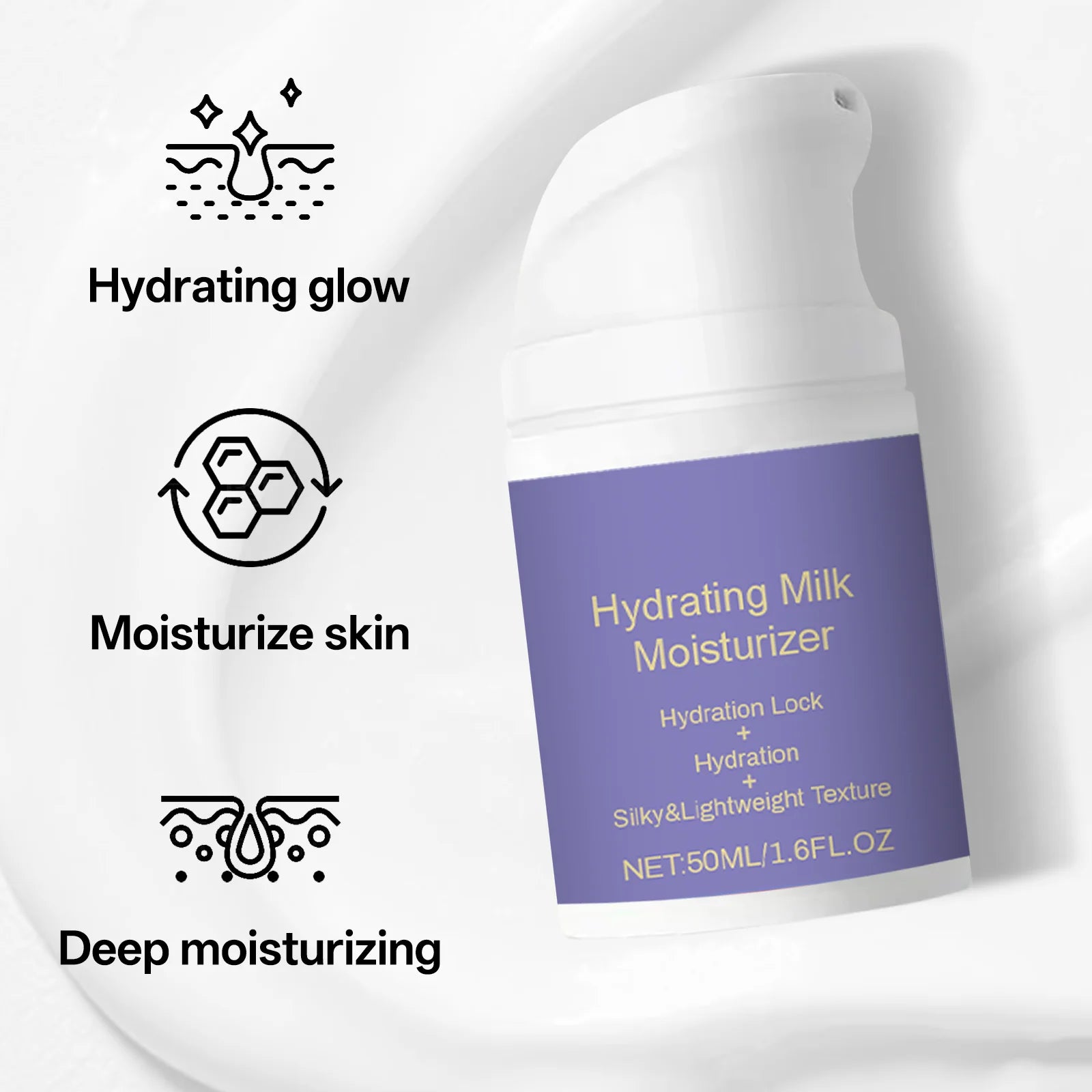 Hydrating Milk Moisturizer – Shea Butter & Glycerin Cream 50ml Face Moisturizer Cream Oasis Select