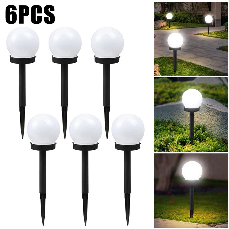 6-Pack Solar Pathway Lights | Waterproof LED Garden Stake Lamps