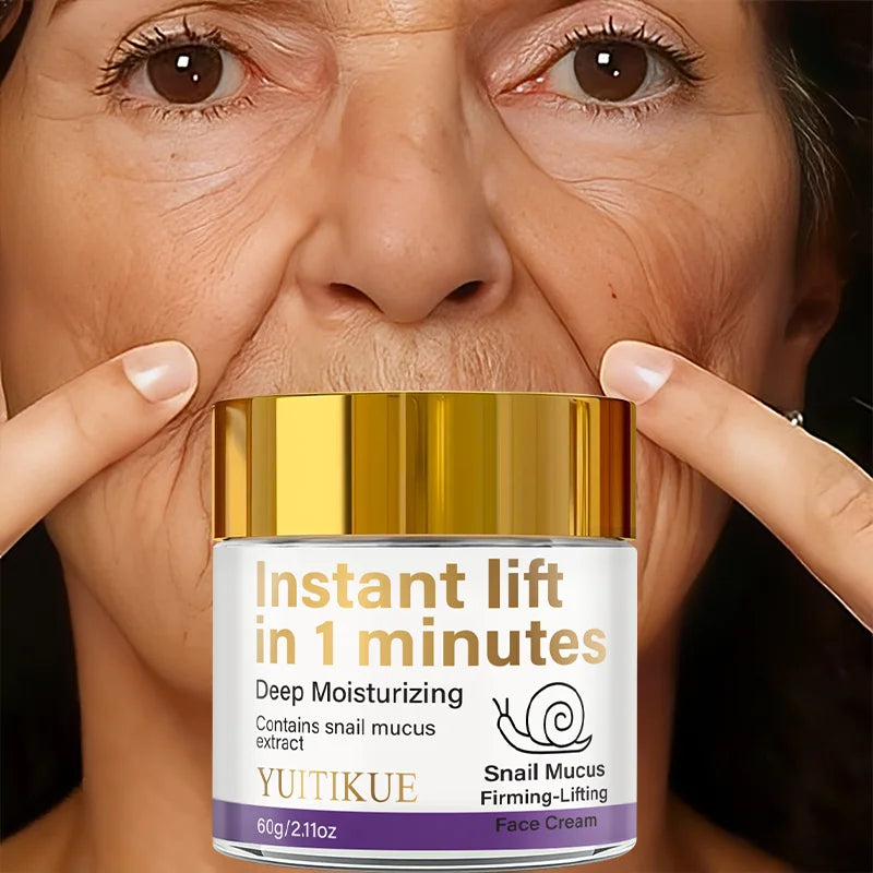 YUITIKUE Snail Mucin Instant Lift Face Cream 60g | Firm & Tone